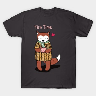 Tea time for the fox T-Shirt